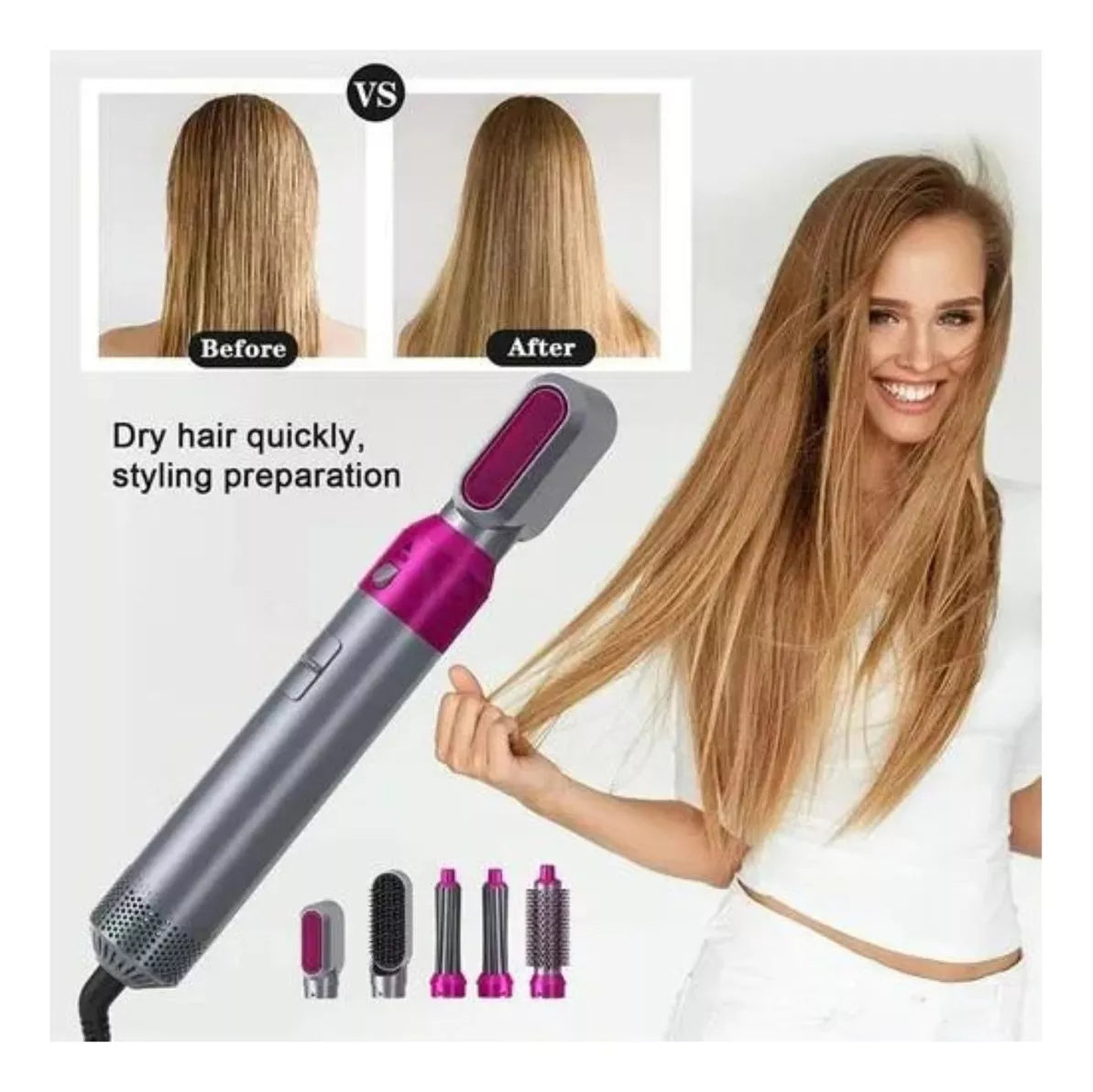 Set Cepillo 5 en 1 para cabello